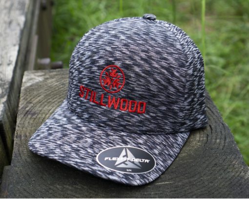 STILLWOOD CAP, FLEXFIT DELTA UNIPANEL, BLACK MELANGE, L/XL