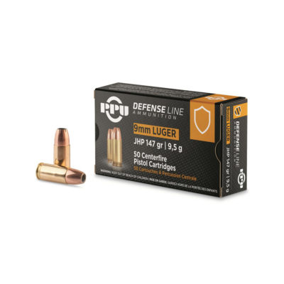 Prvi Partizan (PPU) Defense Line 9mm Luger 147gr JHP (Jacketed Hollow Point) - 50 rds